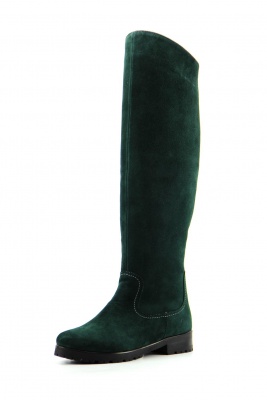 Сапоги замшевые зеленые