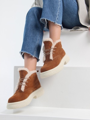 Ботинки ED'ART 308.агата'w. светло коричневый замша