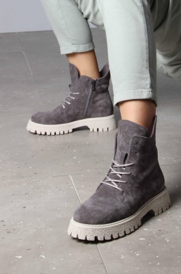 Ботинки ED'ART 228.V.1541'be. Серый замок замша