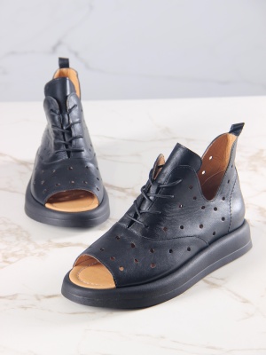 Босоножки натуральная кожа черные