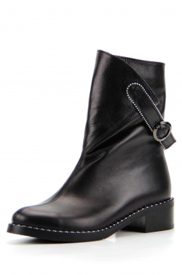 Полусапоги кожаные черные 