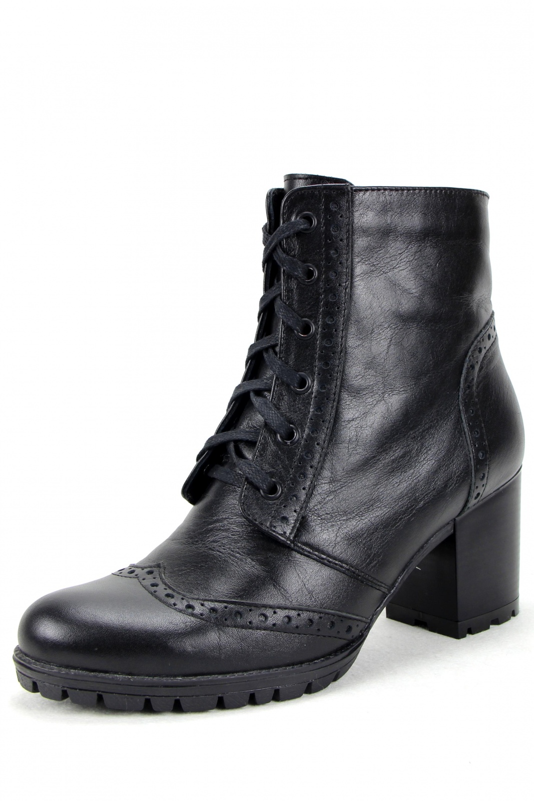 Ботильоны кожаные черные