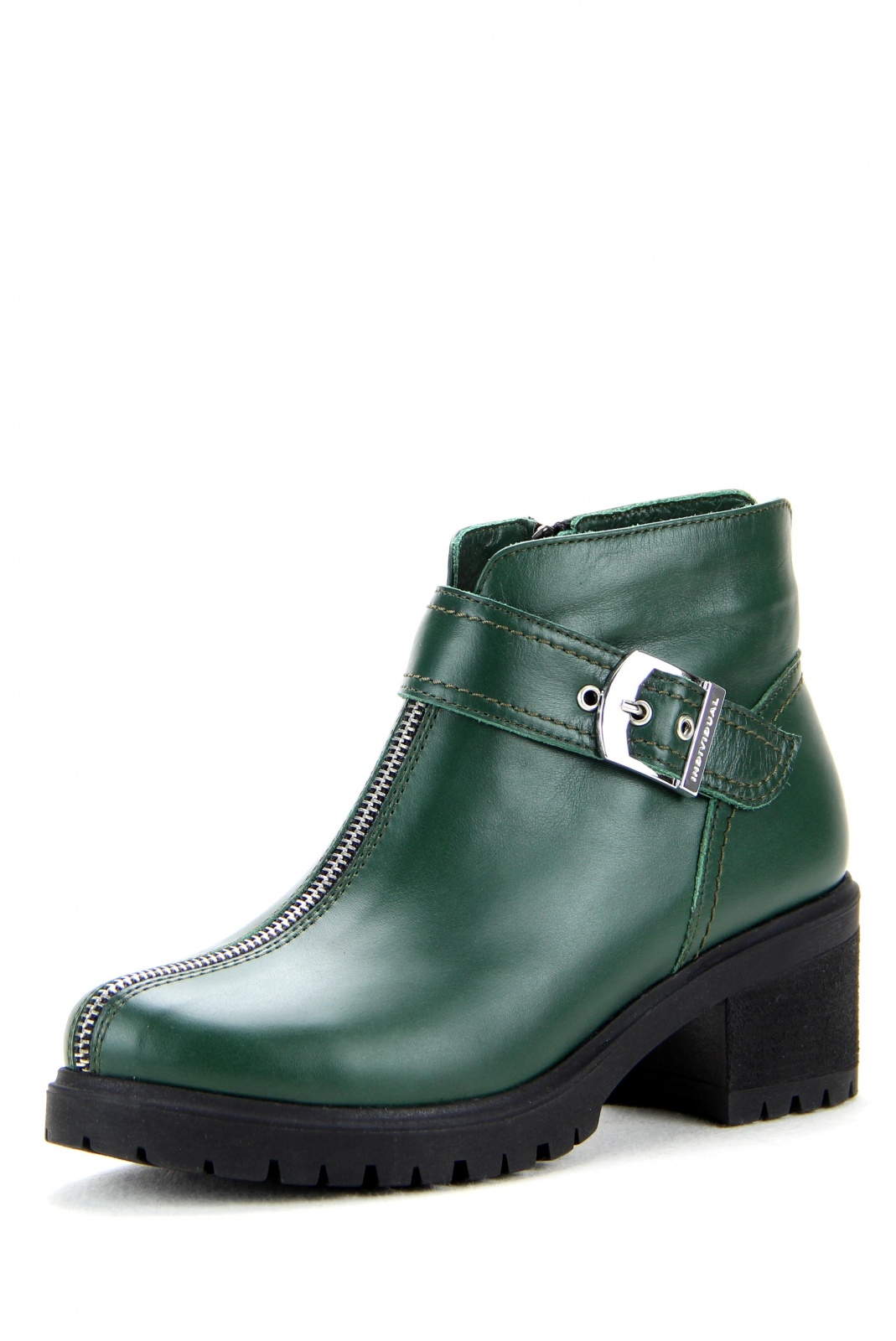 Ботильоны кожаные зеленые