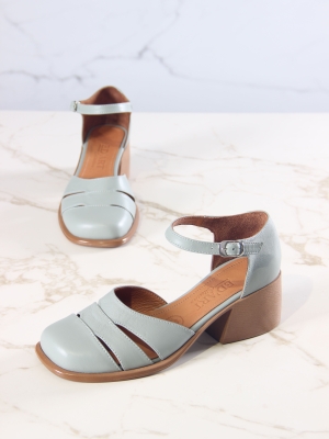 Босоножки ED'ART 5032.23663'be. Авокадо лион +коричневый