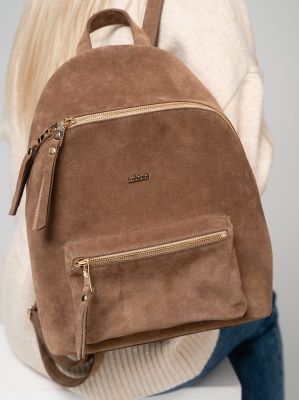 Рюкзак ED'ART r01.серо-коричневая замша