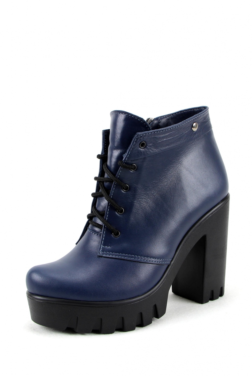 Ботильоны кожаные синие