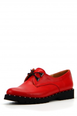 Туфли кожаные красные