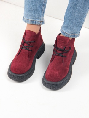 Ботинки ED'ART 308.агата'bl. бордo замша