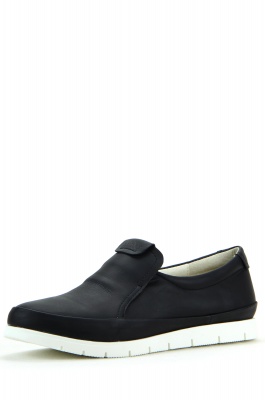 Слипоны кожаные черные