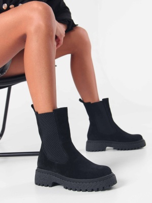 Челси замшевые черные