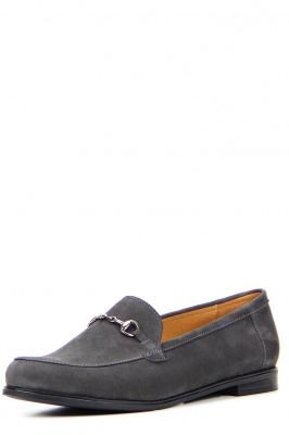 Лоферы замшевые серые