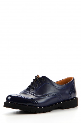 Туфли кожаные синие
