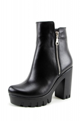 Ботильоны кожаные черные