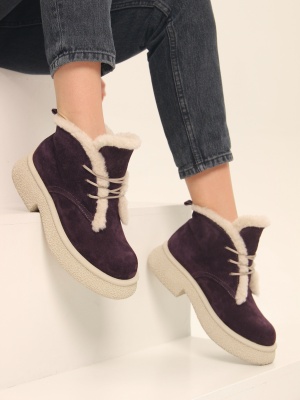 Ботинки ED'ART 308.агата'w. сливовая замша з