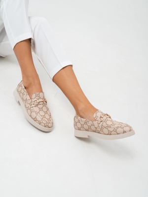 Лоферы туфли ED'ART 172.1841'be. бежевый гуччи