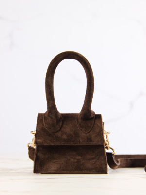 Сумка замшевая коричневая