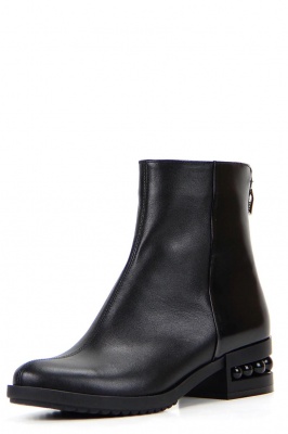 Ботильоны кожаные черные