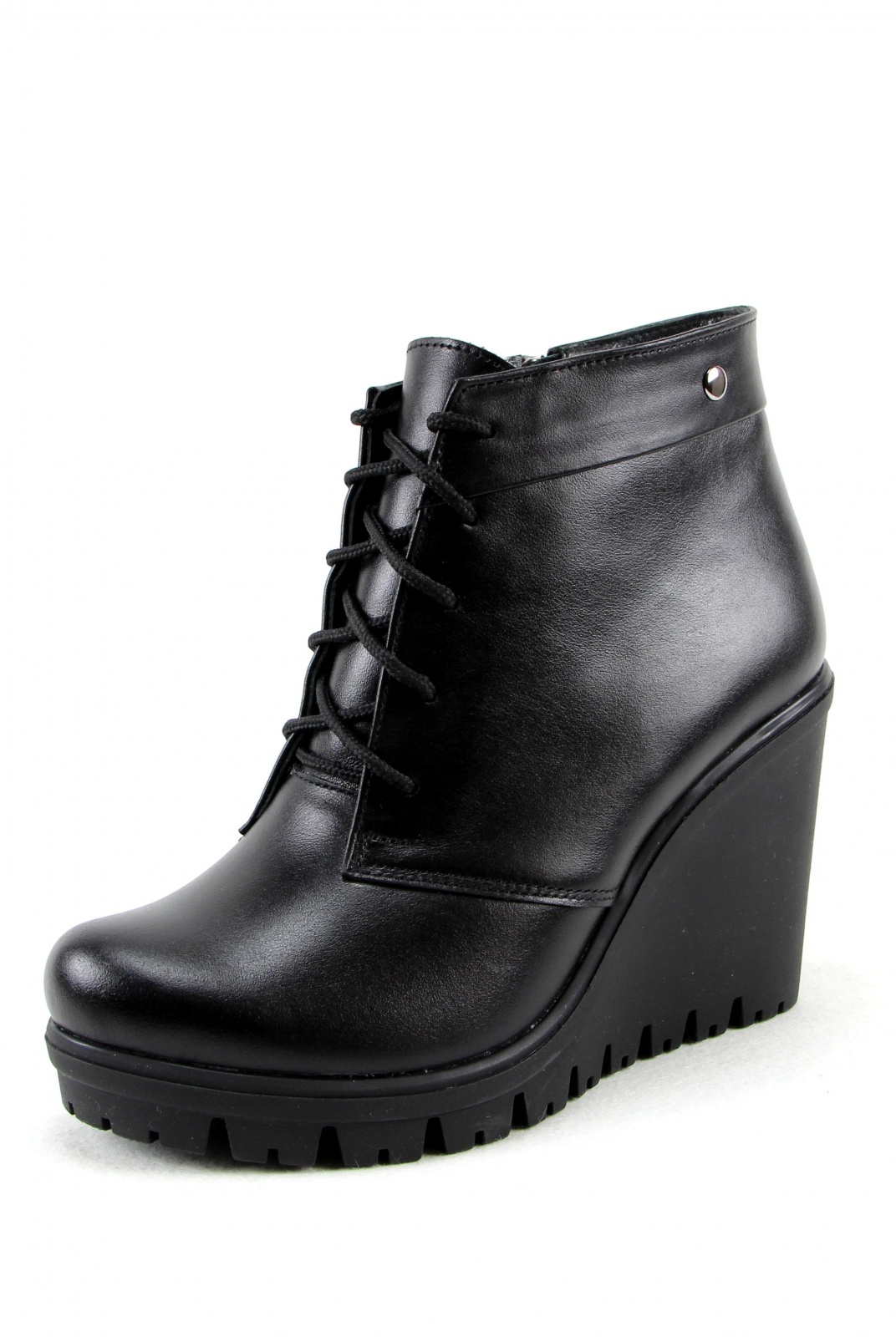 Ботильоны кожаные черные