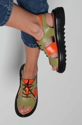 Босоножки ED'ART 2029.2525'bl. Авокадо оранжевый