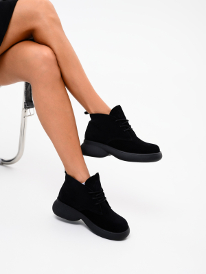 Ботинки  ED'ART 308.927'bl.Черный замша