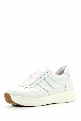 Кроссовки кожаные белые