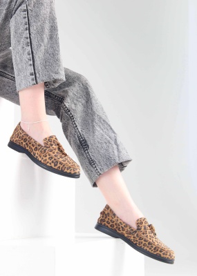 Лоферы туфли ED'ART 170.2614'bl. коричневый леопард