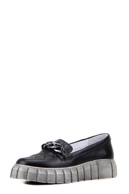 Лоферы кожаные черные