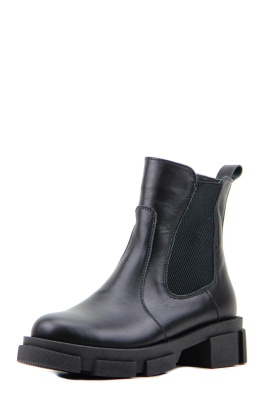 Челси черные кожаные