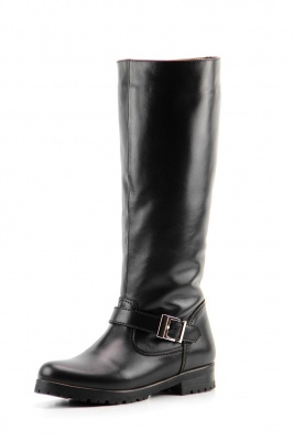 Сапоги кожаные черные