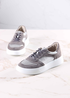 Кеды ED'ART 149.Р.LusiR2'w. серебро серый замок