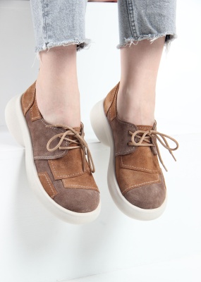 Полуботинки туфли ED'ART 205.927'be. Капучино светло коричневый замша