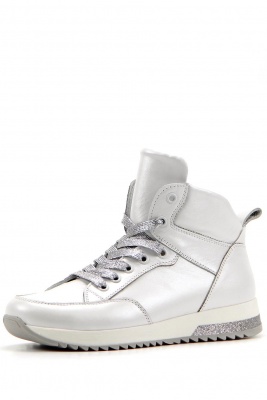 Ботинки кожаные белые