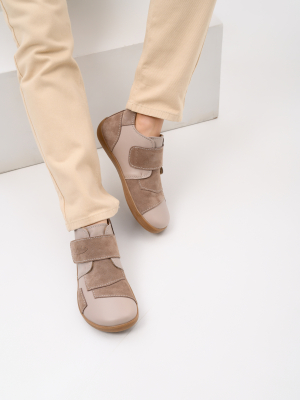 Босоногие ботинки  ED'ART 206.NATA'br.Визон+капучино замша