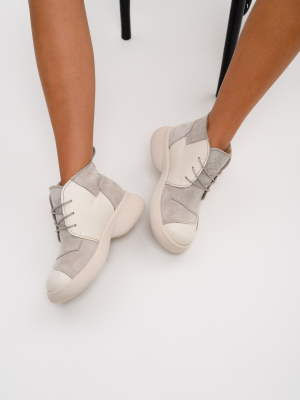 Ботинки натуральная кожа бежевые