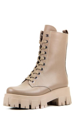 Ботинки кожаные коричневые