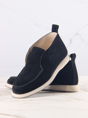 Полуботинки замшевые черные