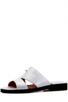 Мюли кожаные белые