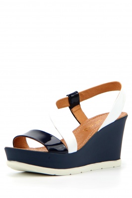 Босоножки кожаные синие