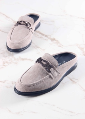 Мюли замшевые серые