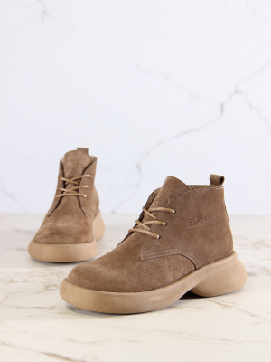 Ботинки  ED'ART 308.927'ka.Серо-коричневая замша