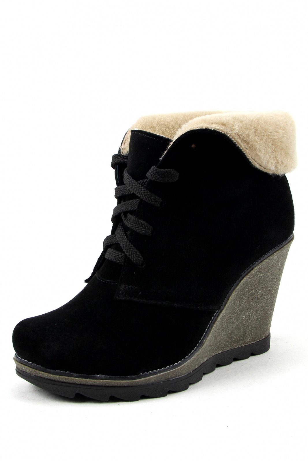 Ботильоны замшевые черные