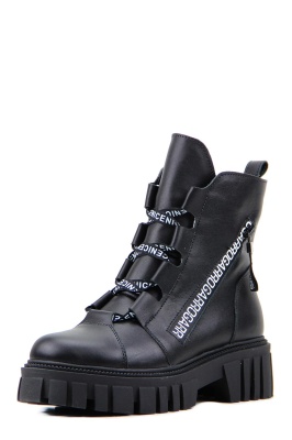 Ботинки кожаные черные