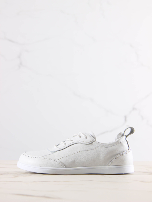 Сникерины кожаные белые