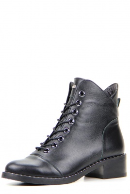 Ботильоны кожаные черные