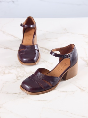 Босоножки ED'ART 5032.23663'be. Бордовый +коричневый