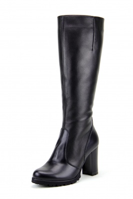 Сапоги кожаные черные