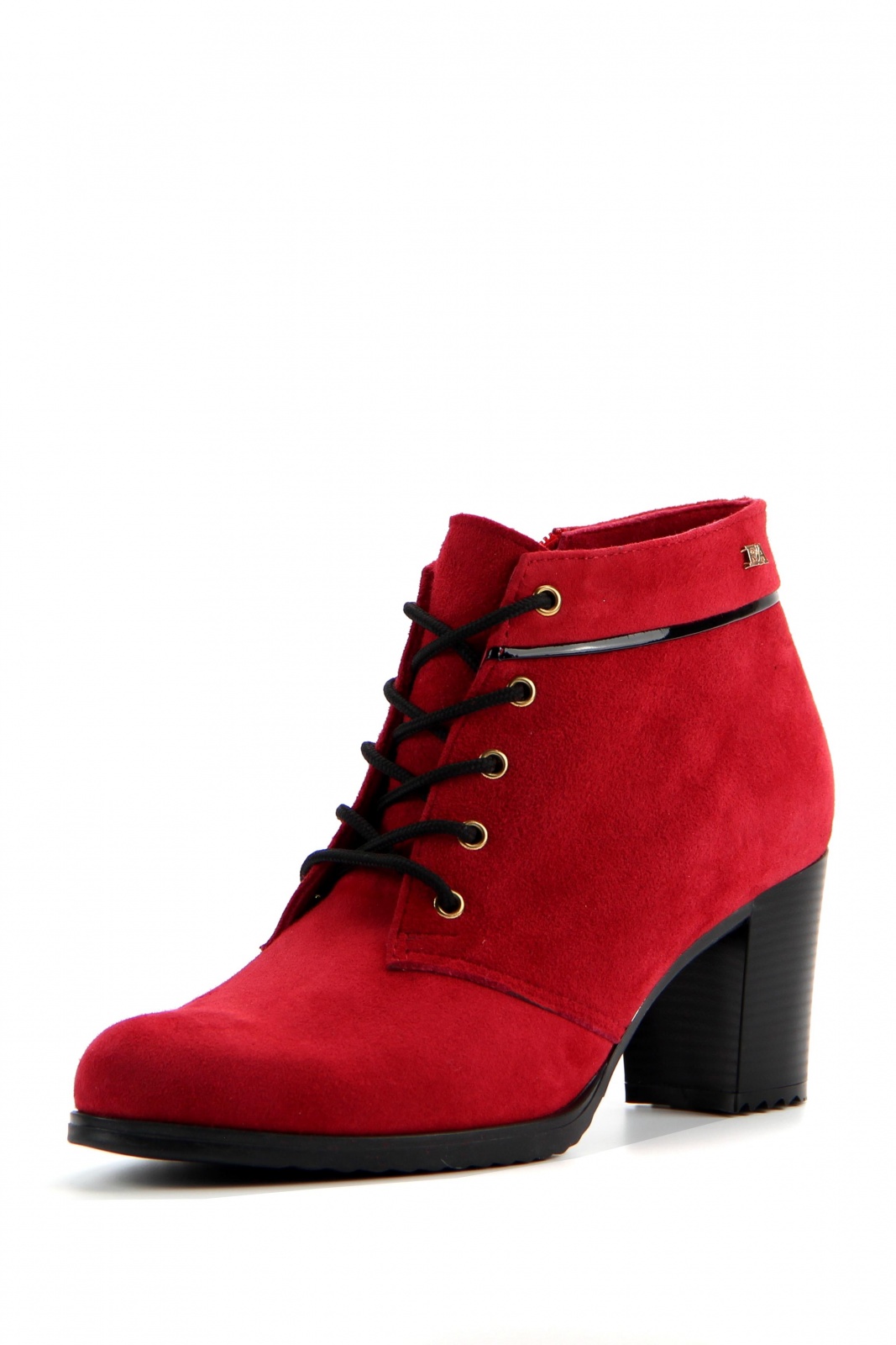 Ботильоны замшевые красные