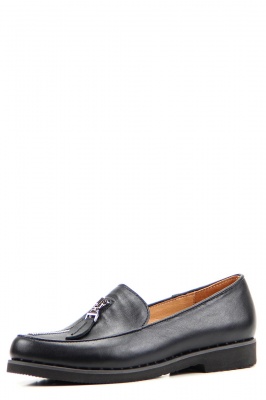 Лоферы кожаные черные